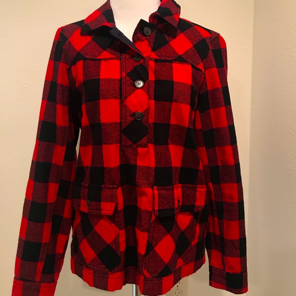 JCrew Buffalo Plaid Popover Shirt